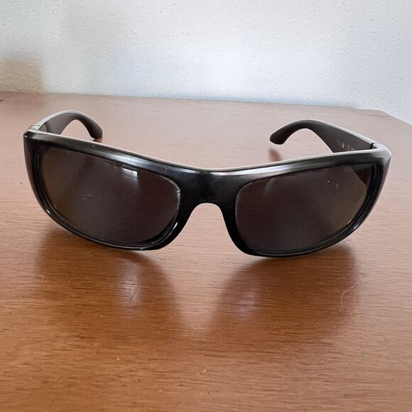 Spy Optic Glider Sunglasses Mens Black Wrap Shield Sport UV Sunglasses Eyewear - Picture 1 of 5